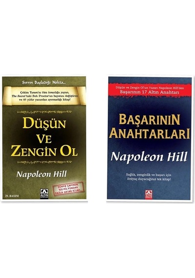 Düşün Ve Zengin Ol - Başarının Anahtarları, Napoleon Hill 2 Kitap - Napoleon Hill