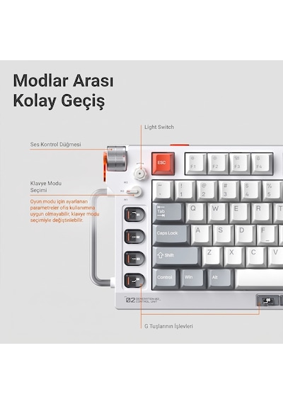 Nuphy Field75 He V2 Hall Effect Mekanik Oyuncu Klavyesi