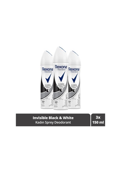 Kadın Deodorant Sprey Invisible On Black White Clothes 150 Ml X3 Adet