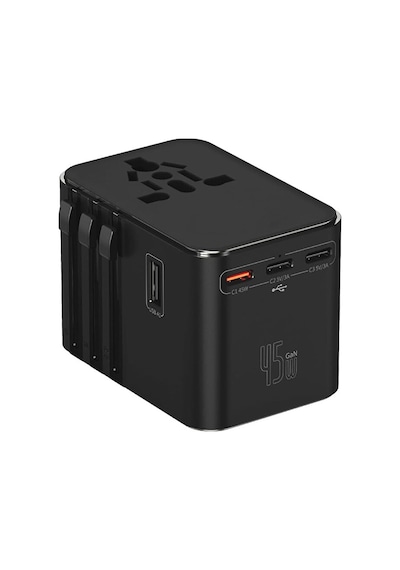 Evrensel Seyahat Şarj Adaptörü Fiş Priz Dönüştürücü Priz 45w /2xu