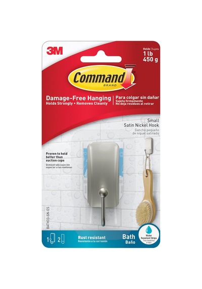 Command Bath33-sn-es Banyo Kancaları, 1 Paket, Saten Nikel Genel