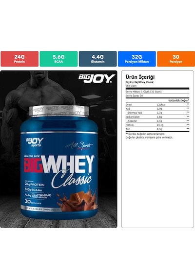 Bigjoy Big Whey Protein Tozu Classic 915Gr