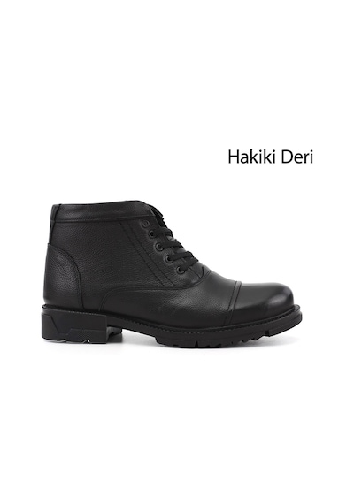 Gönderir Erkek Siyah Fermuarlı Hakiki Deri Klasik Bot Dkmb86842893