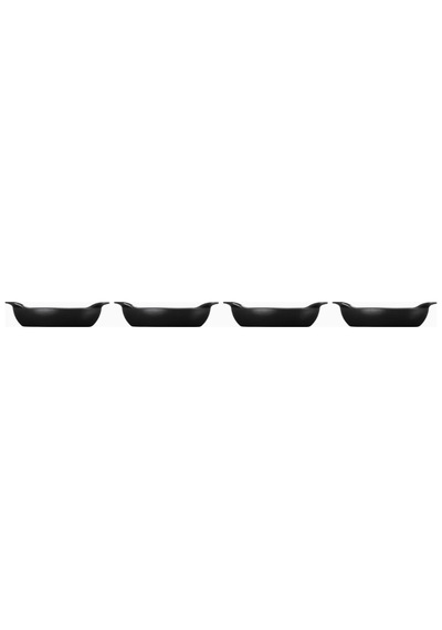 Le Creuset 4 Lü Mini Oval Döküm Fırın Ve Sunum Seti Fırın Tepsisi Siyah 15 Cm