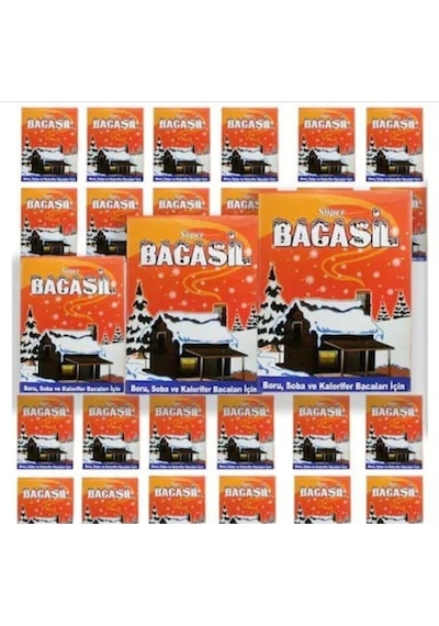 24 Adet Süper Bacasil - Kurum Temizleyici Soba Borusu Bacası Temizleyici