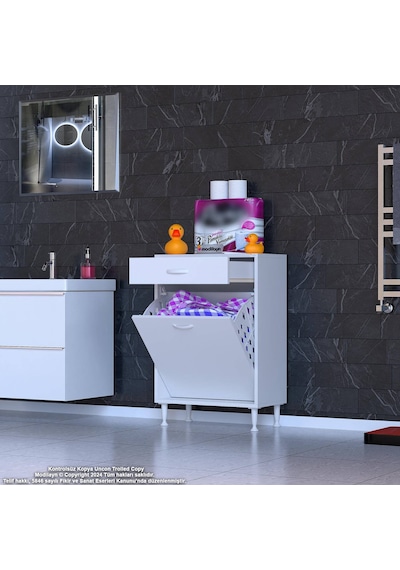 Eliusta Asil 60 Cm Kirli Çamaşır Sepetli Banyo Dolabı 1 Çekmeceli Mutfak Çok Amaçlı Dolap 60x88x32,5 Cm Beyaz Eliusta Asil 60 Cm Kirli Çamaşır Sepetli Banyo Dolabı 1 Çekmeceli Mutfak Çok Amaçlı Dolap 60x88x32,5 Cm Beyaz