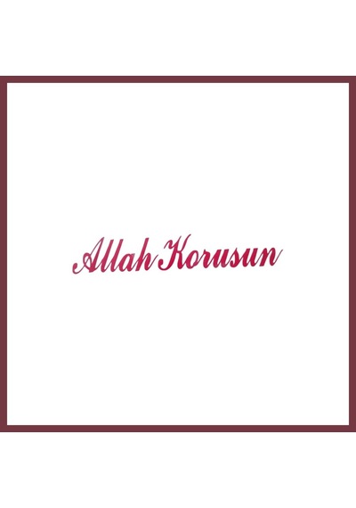 Storeşahin Allah Korusun Yazılı Oto Sticker Kırmızı 14x3cm Shn0720