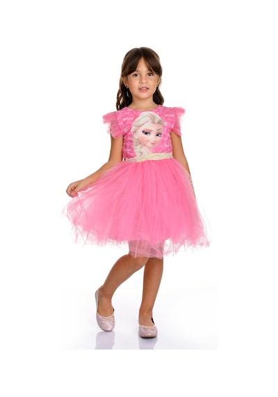 Mnk Baby & Kids Kız Çocuk Parti Kostüm Elbisesi M00674 Pembe