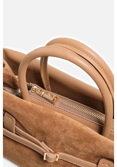 K&s Çapraz Askılı Süet Çanta Camel