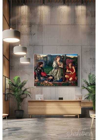 Edward Burne-jones Un "the Love Song" Aşk Şarkısı Adlı Eseri Yatay Kanvas Tablo 4493 Çok Renkli