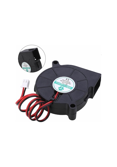 5015 12V DC Salyangoz Fan 12V 2-Pin 3D Yazıcı Soğutma Fanı Santrifüj Blower Fırçasız Fan