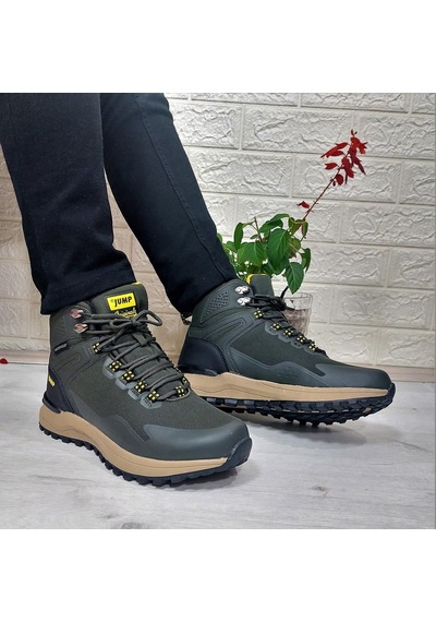 Jump 29652 Haki Waterproof Kaymaz Rahat Erkek Bot 001