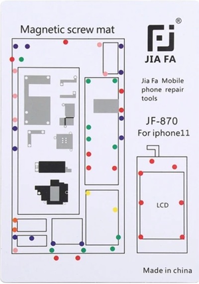 Jıafa Jf-870 iPhone Uyumlu 11 6.1 İnc Mıknatıslı Çalışma Hasırı Vida Gostergeli- 5775