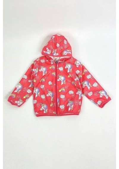 Mnk Baby & Kids Lila Atlı Mor Renk Kız Çocuk Yağmurluk 001
