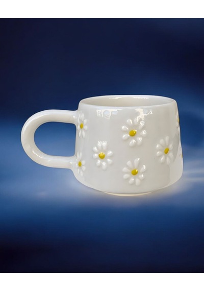 Klasik Çayır Papatya Seramik Kupa Bardak Mug