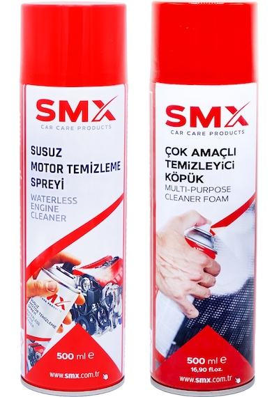 Susuz Motor Temizleme Spreyi 500 Ml + Çok Amaçlı Temizleyici Köpük 500 Ml
