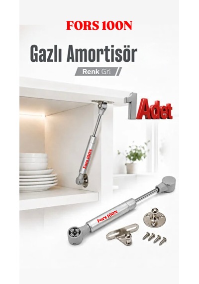 Fors Gazlı Piston Makas Amortisör 100n Gri
