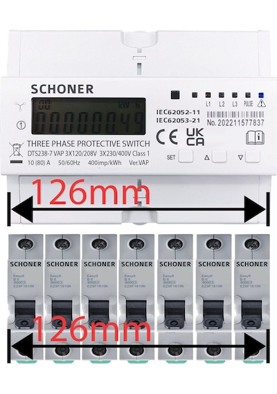 Schoner Wi-fi Üç Faz Gerilim Koruma Rölesi Voltaj/akım Koruma 80a