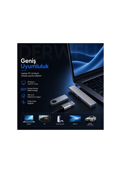 Yeni 2026 3 Port Şık Minimalist Metal Gövde Usb Çoklayıcı Hub Laptop Bilgisayar Telefon İçin Kompakt Taşınabilir Çoklu Bağlantı Aparatı Aşırı Akım Ve Kısa Devre Korumalı Akıllı Hub Hızlı Data Aktarımı