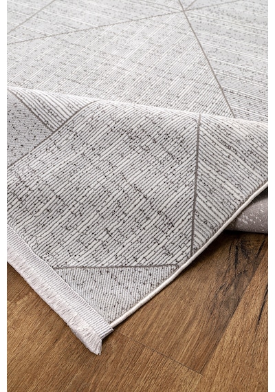 Bambu Saten Halı Kilim Salon Mutfak Koridor Yolluk Dokuma Makine Halısı Petra 4 Gri Antrasit Antrasit