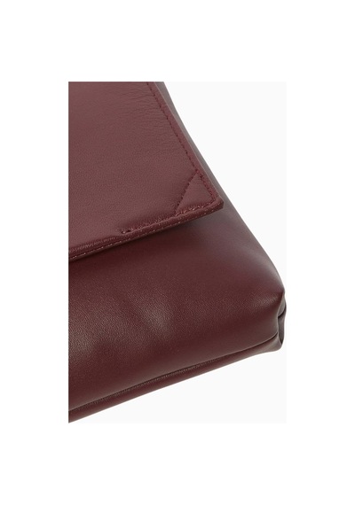Studio Amelia Studıo Amelıa Sheath Bordo Deri Katlamalı, Manyetik Kapaklı Kadın Clutch Çanta