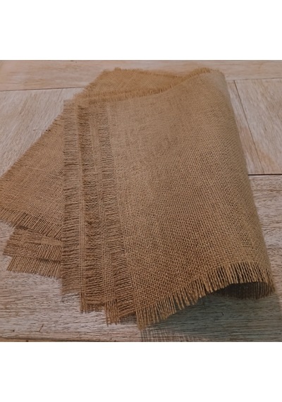 Dyris Premium Doğal Jüt Amerikan Servis 35x45 Cm 6 Lı Set Modern & Rustik Masa Dekoru Acı Kahverengi