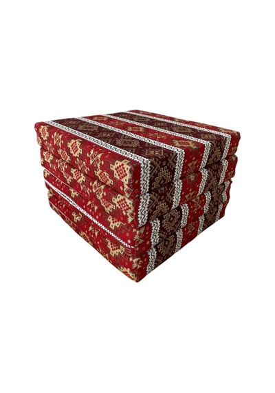 Sandalye Minderi Döşemelik Şark Köşesi Minderi,yer Ve Sandalye Koltuk Minderi 50x50x8 Kırmızı 4 Adet Mavi