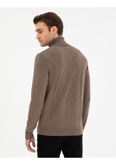 Pierre Cardin Erkek Vizon Melanj Kazak /triko 50296445-vr174 Vizon Melanj