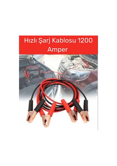 Akü Takviye Kablosu 1200 Amper 2.30 Metre Kablolu Çantalı 1.sınıf