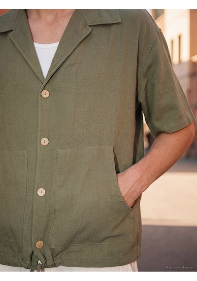 Lcw Vision Haki Loose Fit Erkek Gömlek