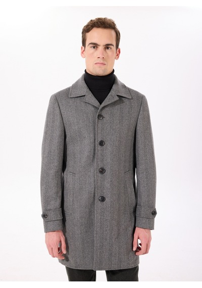 Hackett Gri Erkek Slim Fit Kaban Hm403240