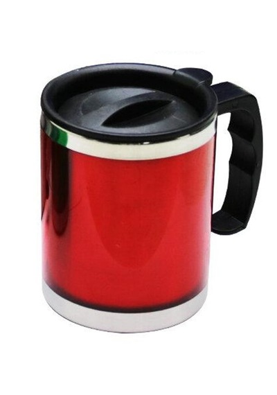 Paslanmaz Çelik Metal Termos Kupa Bardak 450 Ml - Turuncu
