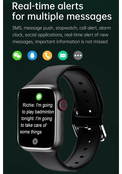 Watch 7 Pro Max Uyumlu Smartwatch Yeni Kasa Çift Tuş Aktif Konuşma Özellikli Türkçe Akıllı