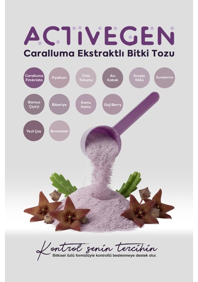 Caralluma Ekstraktlı Bitki İçeren Detox Tozu 1 Aylık - 832905451