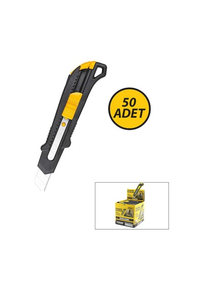 Sgs Tools Sgs-1795 Siyah Plastik Gövde Falçata Maket Bıçağı - 50'li Paket