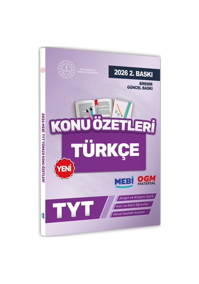 2026 YKS-TYT Mebi-ogm Türkçe Pratik Konu Özet Kitabı Renkli A4 Boyut Görsel Destekli Baskı Ücreti