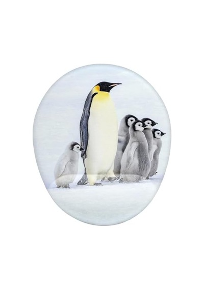 Penguen Ve Sevimli Yavrular Bilek Destekli Mouse Pad