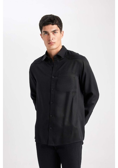 DeFacto Regular Fit Uzun Kollu Gömlek B8951AX23WNBK81