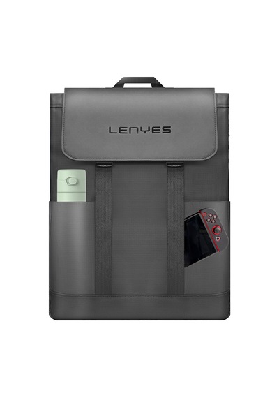 Lenyes Lb567 Dreamer Backpack Plus Serisi Su Geçirmez Deri Tasarımlı Omuz Askılı Sırt Çantası Siyah Siyah