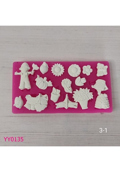 Yy0135 Çoklu Çiçekli Bahçe Model Silikon Kalıp