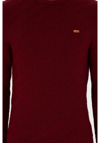 U.S. Polo Assn. Erkek Slim Fit Bisiklet Yaka Bordo Kazak 50297050-VR014 U.S. Polo Assn. Erkek Slim Fit Bisiklet Yaka Bordo Kazak 50297050-VR014