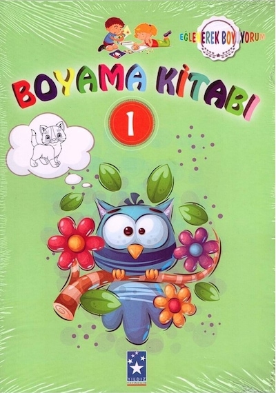 Yıldız Boyama Kitabı-Eğlenerek Boyuyorum 10 Lu Yeşil