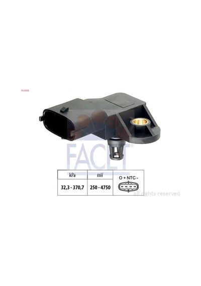 Map Sensörü - Fiat Punto, Panda, Grande Punto, Bravo - Facet-103259