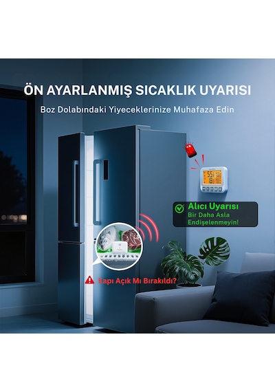 Thermopro Tp210 150m Sensörlü Derin Dondurucu Buzdolabı Max/min Sıcaklık Ölçer Termometre
