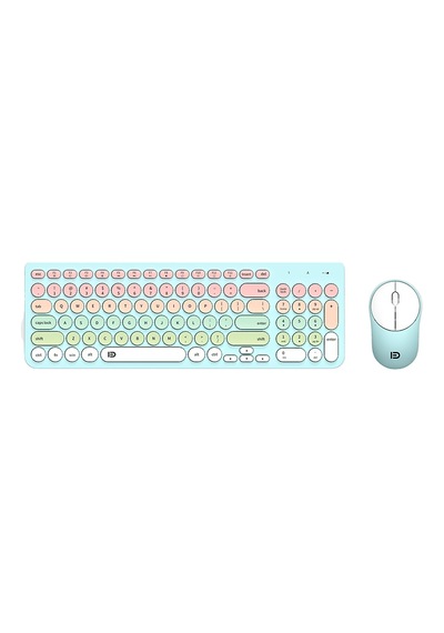 Fd İk6632 2.4 Ghz Kablosuz Klavye Ve Mouse Yeşil Optik