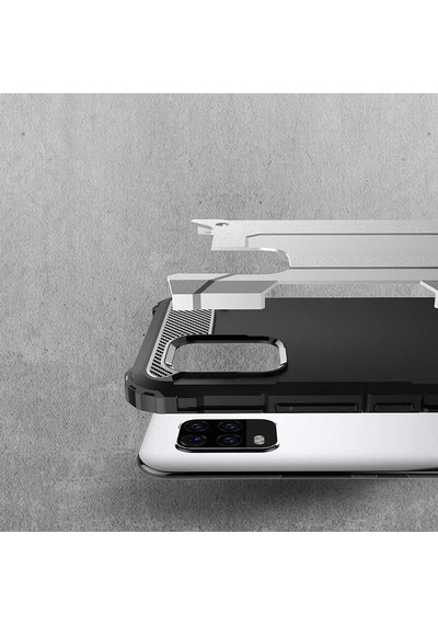 Noktaks - Xiaomi Uyumlu Xiaomi Mi 10 Lite - Kılıf Çift Katman Zırh Tank Crash Military Kapak - Rose Gold