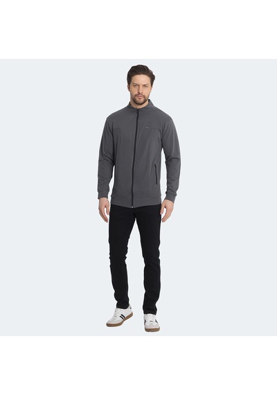 Slazenger KAGISONA IN Erkek Sweatshirt Koyu Gri