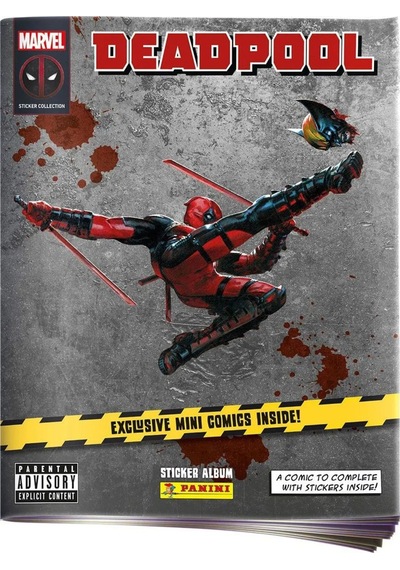 Marvel Deadpool Çıkartma Albümü + Özel Mini Çizgi Roman Panini Lisanslı Ürün 8 Stıcker 2 Kart