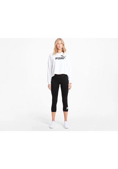 Puma Ess 3/4 Logo Leggıngs Giyim Kadın SiYAH