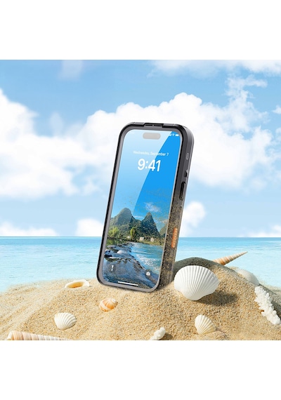 Apple Uyumlu iPhone 17 Pro Kılıf 1-1 Su Geçirmez Kılıf - Siyah